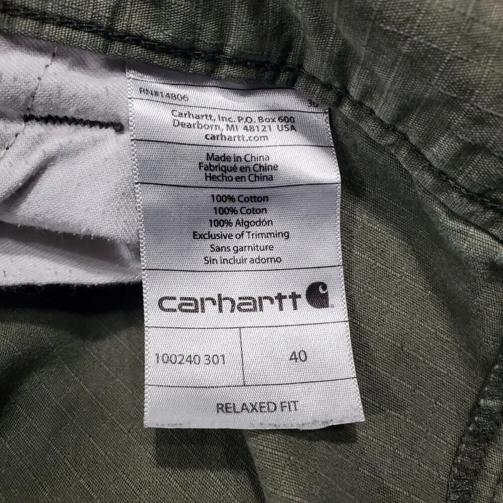 CARHARTT Shorts Mens 40 Brown Cargo Canvas Relaxed Fit Casual Workwear Outdoor